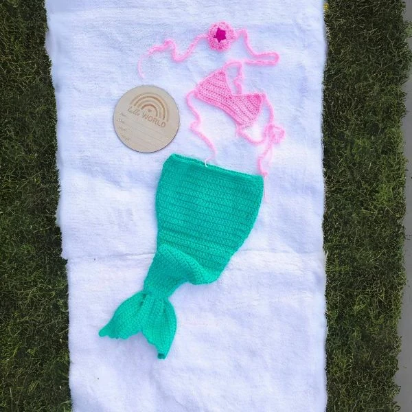 Soft Crochet Mermaid Outfits for Special Photo Shoots